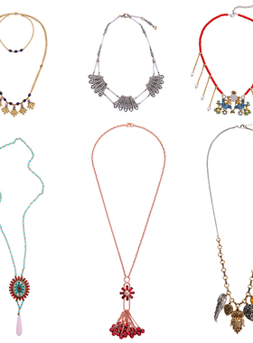 夸张大款女士项链欧美宝石复古