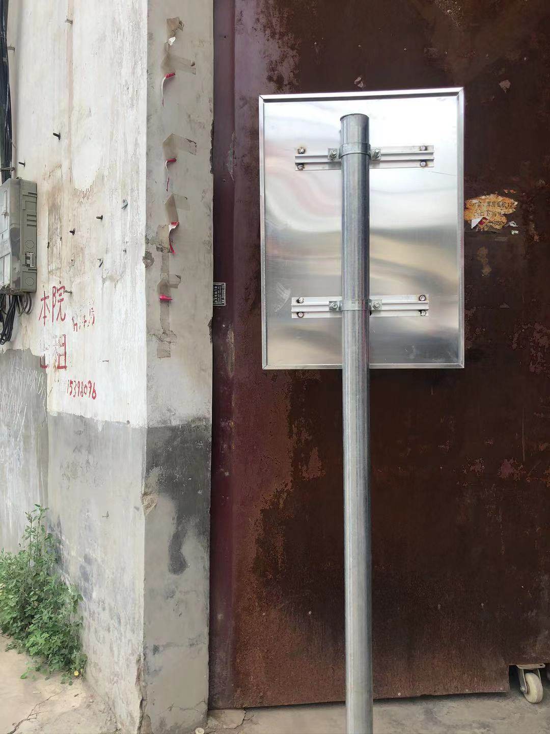 镀锌钢管立柱交通标志牌专用立杆爆闪灯广角镜安装柱户外带底座杆,淘宝优惠券,粉丝福利购,淘宝优惠卷