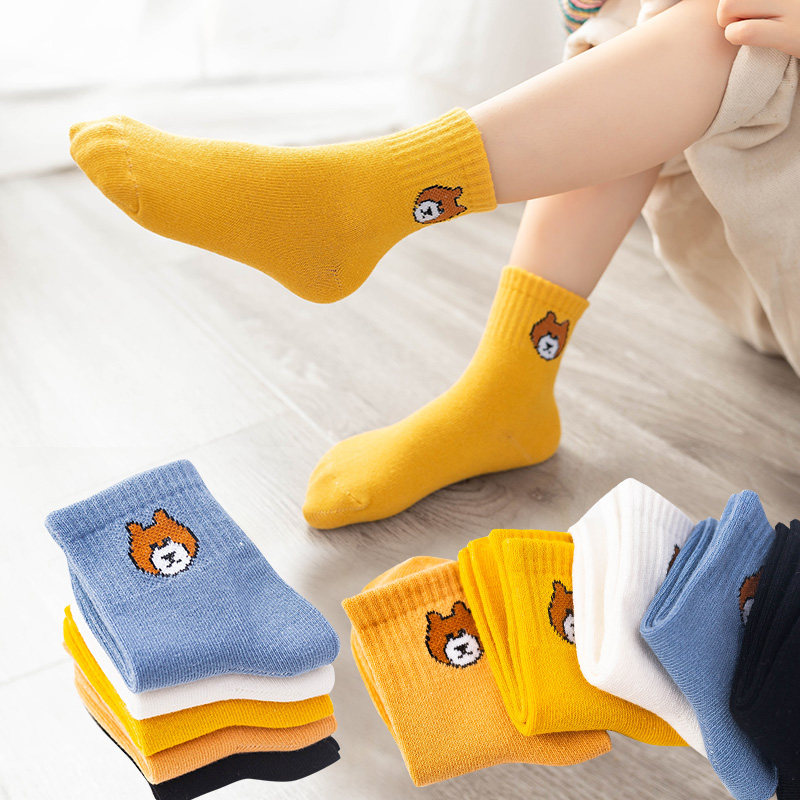 秋冬季小孩中筒儿童袜子纯棉袜 semir森马盛翊短袜/打底袜/丝袜/美腿袜