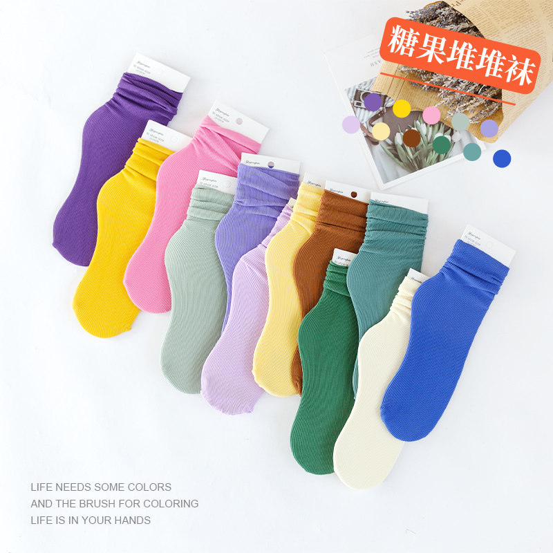 夏天丝袜半截长筒ins潮北极绒袜子 bejirog北极绒吟辰短袜/打底袜/丝袜/美腿袜