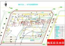 Hospital site site and tower crane plane arrangement drawings (watery electric) cad drawings