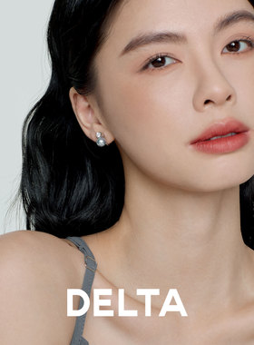 DELTA戴妃珍珠耳钉气质优雅蓝色