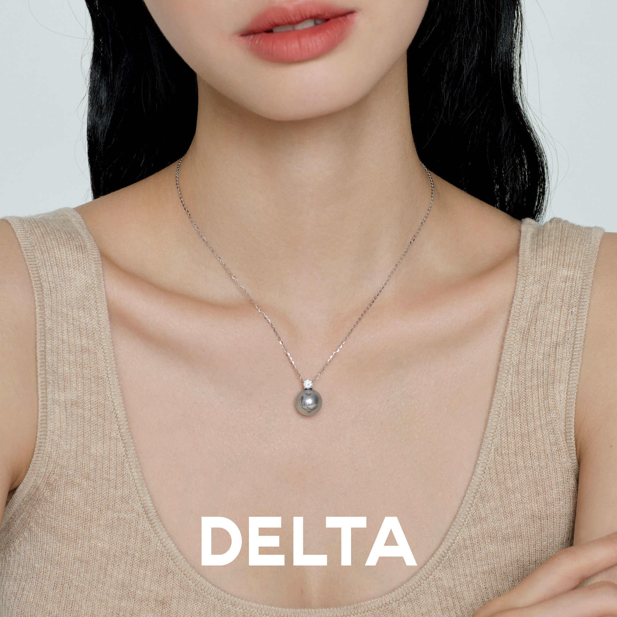 DELTA澳白珍珠s925纯银项链真多麻锁骨链女款高级感轻奢小众颈链 - 图2