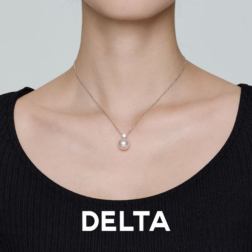 DELTA澳白珍珠s925纯银项链真多麻锁骨链女款高级感轻奢吊坠颈链 - 图0