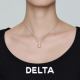 DELTA925 sterling silver pearl necklace women's clavicle chain