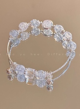 2025夏季小众设计感爆花蝴蝶串珠手链女甜妹手串超仙学生闺蜜手饰