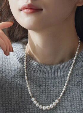 mm7mm淡水珍珠高亮精挑珍珠项链