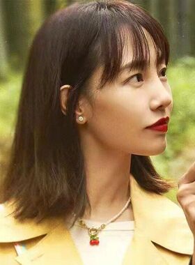 我们的婚姻沈彗星白百何同款樱桃珍珠项链锁骨链颈链2022年新款女