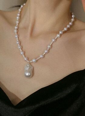 天然大巴洛克珍珠中长款短款项链
