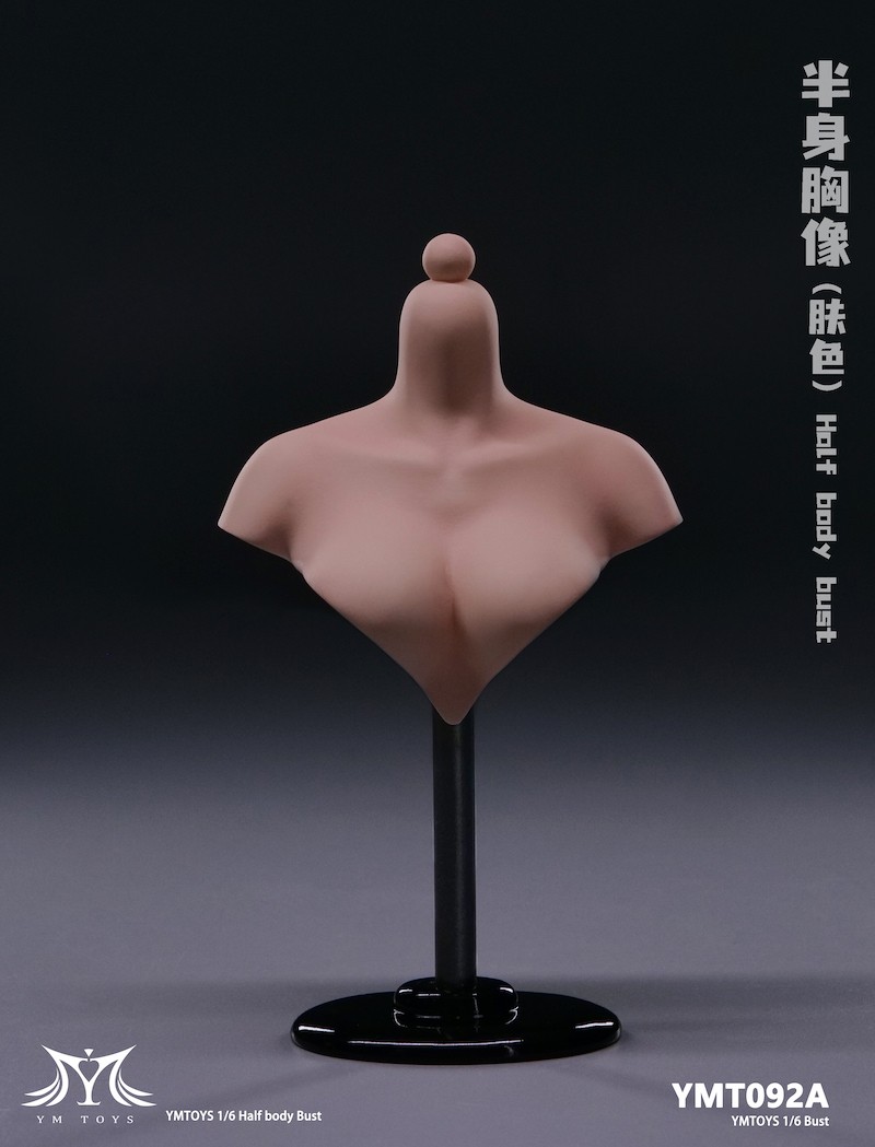 现货 YMTOYS 1/6 半身胸像展示台 女兵人人偶 女头雕展示支架 - 图1