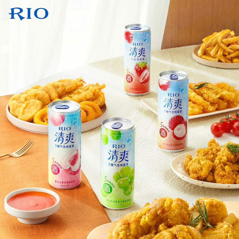 RIO锐澳清爽5度预调鸡尾酒330ml罐装官方正品低度果味气泡酒 - 图1