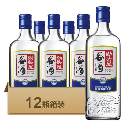 劲头足谷酒柔和42度500ml玻璃瓶装劲牌正品口粮自饮泡药用高度酒 - 图1