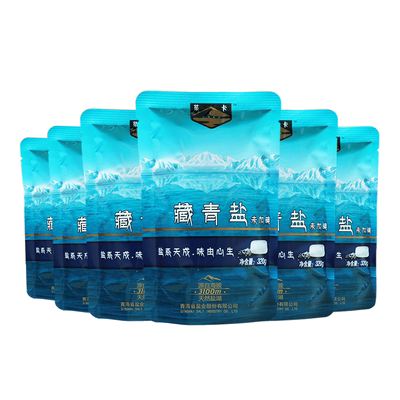 茶卡藏青盐未加碘食盐家用无抗结剂大青盐320g*30袋