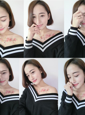 防水彩色花藤创意仿真刺青纹身贴