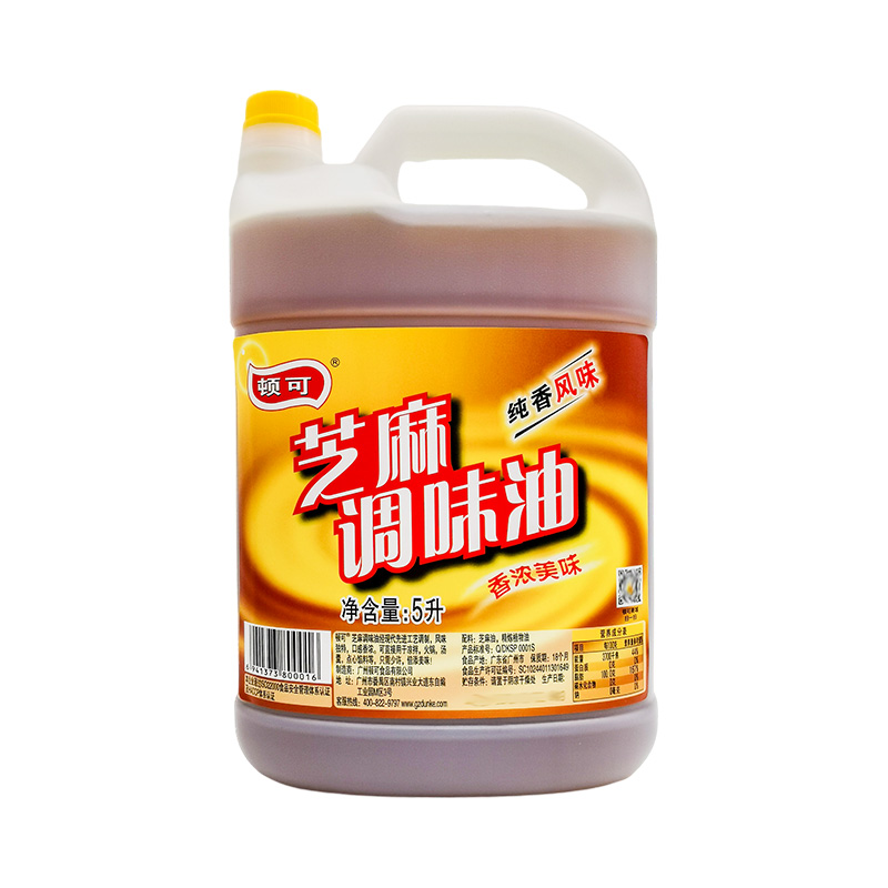 顿可芝麻调味油5L桶装纯香风味凉拌火锅油碟调味油香油家用商用 - 图3