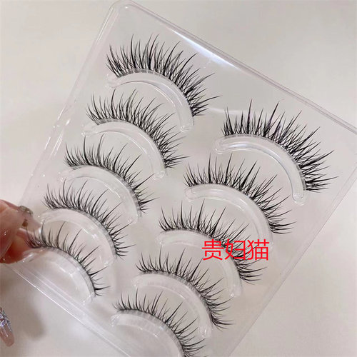 好野啊！贵妇猫nn27泰式纯野妆欧美风泰式假睫毛整条透明梗仙子毛 - 图2