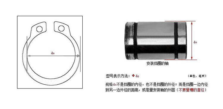 GB894 轴用弹性挡圈外卡轴承卡簧C型挡圈Ф3Ф4Ф5Ф6Ф7Ф9Ф200 - 图1