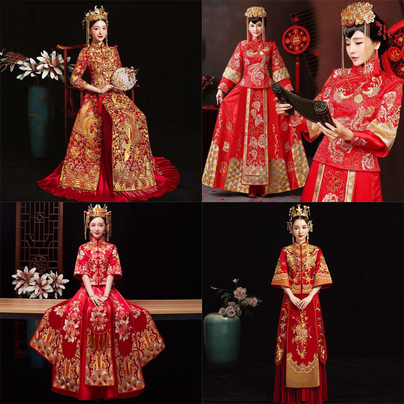 出租秀禾服新娘2021新款夏季龙凤褂 欣米诗旗袍