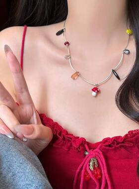 海星乐园~ 夏日卡通设计感海星珍珠串珠项链少女心精致百搭锁骨链