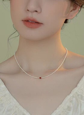 正圆施家baby小珍珠项链女轻奢小众设计高级法式锁骨颈链贝珠项圈