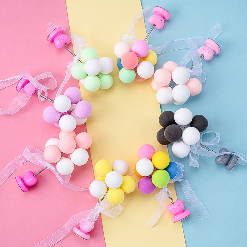 无底座黏土彩色马卡龙色告白气球底座摆台520 情人节蛋糕装饰摆件