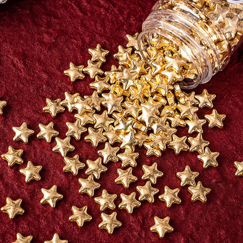 2026圣诞节金色五角星糖珠蛋糕装饰点缀甜品冰淇淋星星烘焙装饰糖,淘宝优惠券,粉丝福利购,淘宝优惠卷