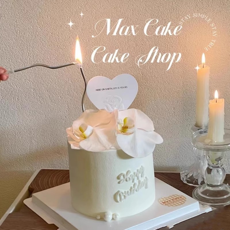 新款网红仿真花蝴蝶兰装饰摆件唯美浪漫女神女生生日蛋糕插牌插件,淘宝优惠券,粉丝福利购,淘宝优惠卷