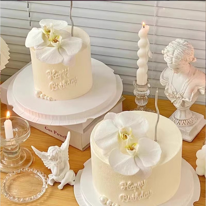 新款网红仿真花蝴蝶兰装饰摆件唯美浪漫女神女生生日蛋糕插牌插件,淘宝优惠券,粉丝福利购,淘宝优惠卷