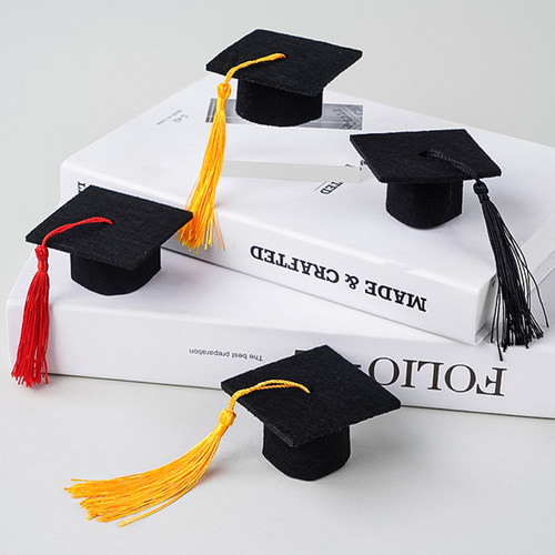 2025毕业季学生博士帽蛋糕装饰学士服高中考毕业典礼流苏帽子配件 - 图0