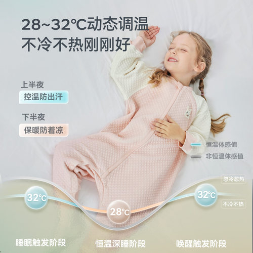ibaby×outlast恒温空气层儿童睡袋宝宝秋冬季防踢被四季通用 - 图1
