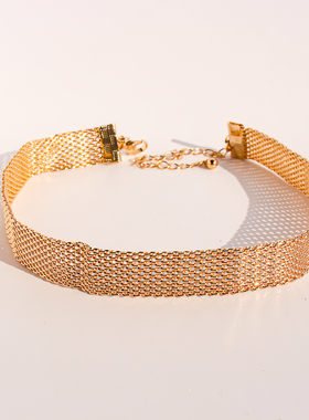 外贸饰品欧美小众时尚猪鼻子链条多层项链手链choker卡脖颈链429