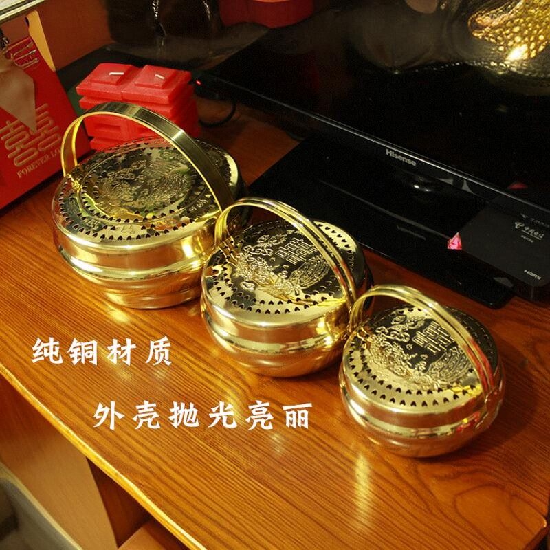 新娘陪嫁嫁妆旺夫铜火囱火铳手炉火冲旺盆炉传统结婚庆用品铜火炉,淘宝优惠券,粉丝福利购,淘宝优惠卷