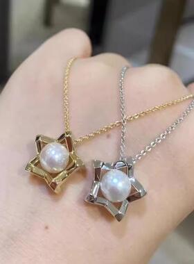 日本专柜Mikimoto M collection限定星星珍珠项链海水akoya 现货