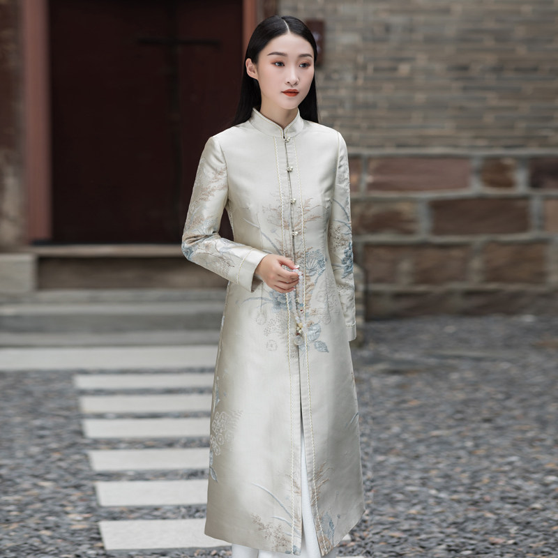 禅服秋冬加绒茶服改良加厚棉衣棉袄 森莲上衣