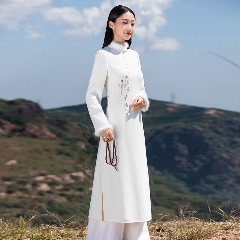 唐装中国风上衣禅意中式刺绣旗袍 森莲上衣