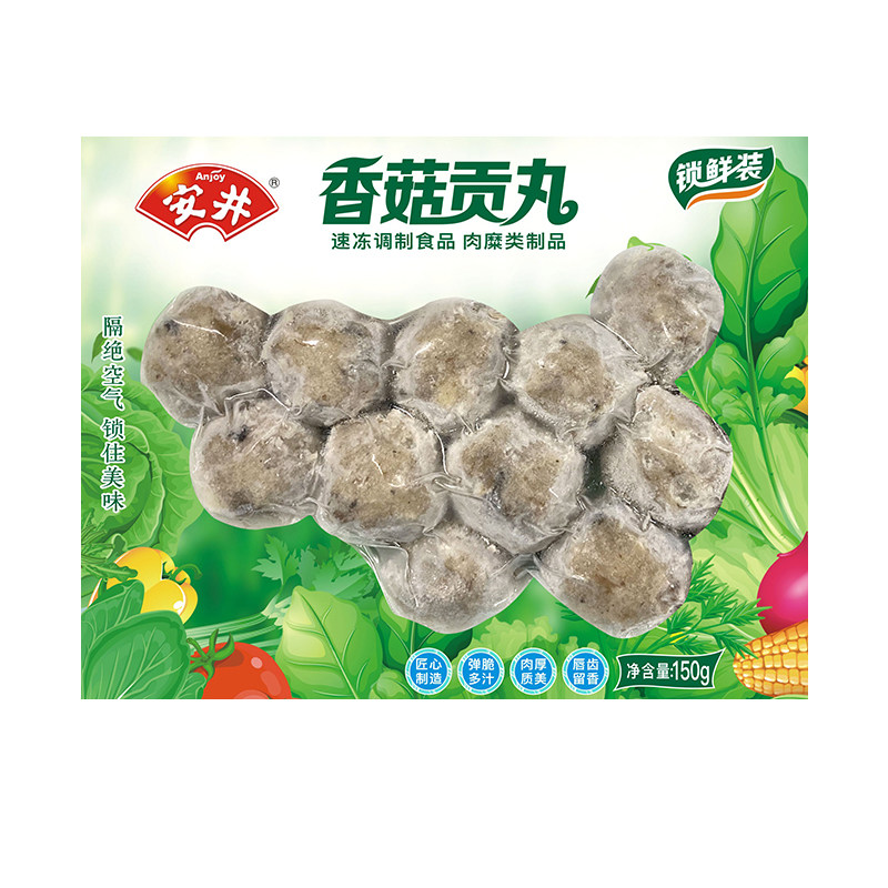 Anjing Shiitake Mushroom Meatballs 150g Fresh Locked Quick Frozen Meatballs Hot Pot Ingredients Malatang Oden