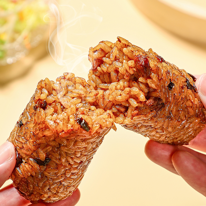 安井 早餐速食饭团香菇卤肉味糯米饭600g*3袋共12个懒人方便即食