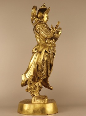 黄铜韦陀摆件 家居装饰创意礼品工艺品 一件代发 铜摆件