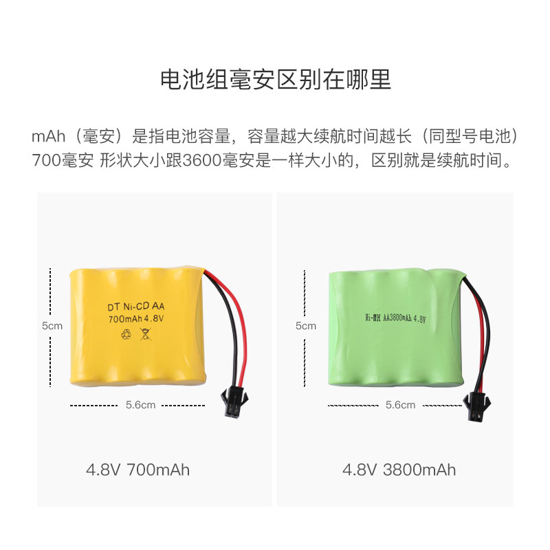 遥控玩具车大容量7.2V5号充电电池组送充电线SM大田宫JST接口包邮,淘宝优惠券,粉丝福利购,淘宝优惠卷