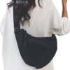Canvas bag crossbody women's 2026 new chest bag dumpling bag