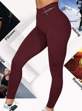 新款高腰显瘦瑜伽裤女外穿紧身裤健身裤运动裤Women's yoga pants