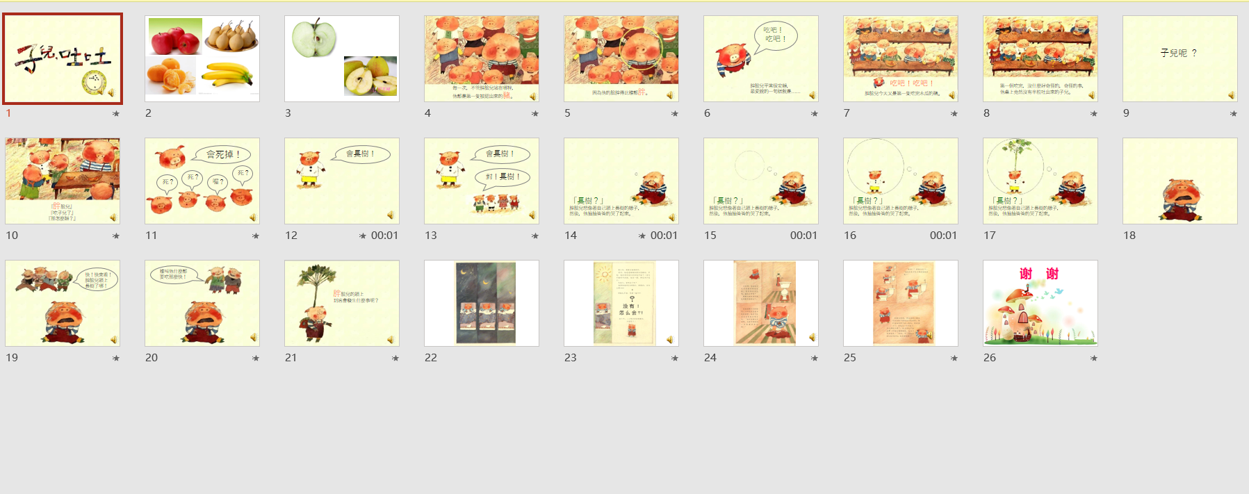 幻灯片 籽儿吐吐 PPT背景音乐电子版说课 - 图0