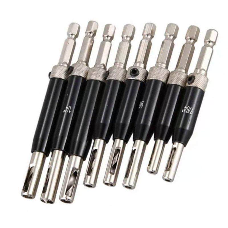 木工铰链打孔器钻头门窗合页开孔工具黑色六角定位打眼一体木工钻,淘宝优惠券,粉丝福利购,淘宝优惠卷