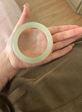 晴水色玉手镯无酸洗不注胶配证书