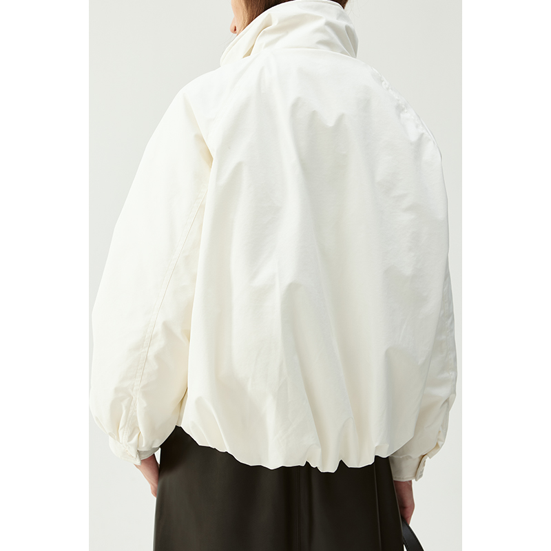 BLANK LABEL白鹅绒羽绒服女冬立领抽褶短款派克服轻薄款保暖外套 - 图3