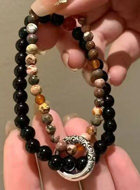 温婉禅意琉璃珠手串 新中式小众百搭七夕送礼双人可叠戴串珠手链