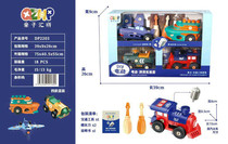 Cartoon Parenting Tandem Dismantling Engineering Car Screw Mother Excavator Train Gourmet Dining Car Dinosaur Kid Toy Car