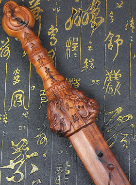 雷击枣木雷焦天师七星剑手把件纯手工木制品摆件家居装饰摆件饰品