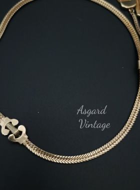 monet50年代书本款流苏编织项链vintage古董首饰