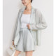 Mint Green Suit Sunscreen Shirt ແມ່ຍິງ Linen Tencel ສັ້ນ